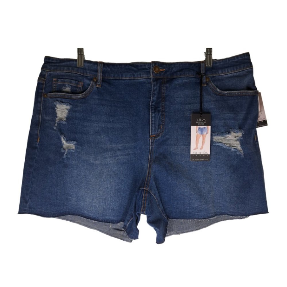NWT  Sofia Vergara Lila Mid Rise Shorts